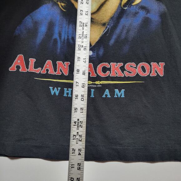 Vintage 1994 Alan Jackson “Who I Am” Tour Tee Shirt Size Large FAST SHIPPING - Picture 10 of 11